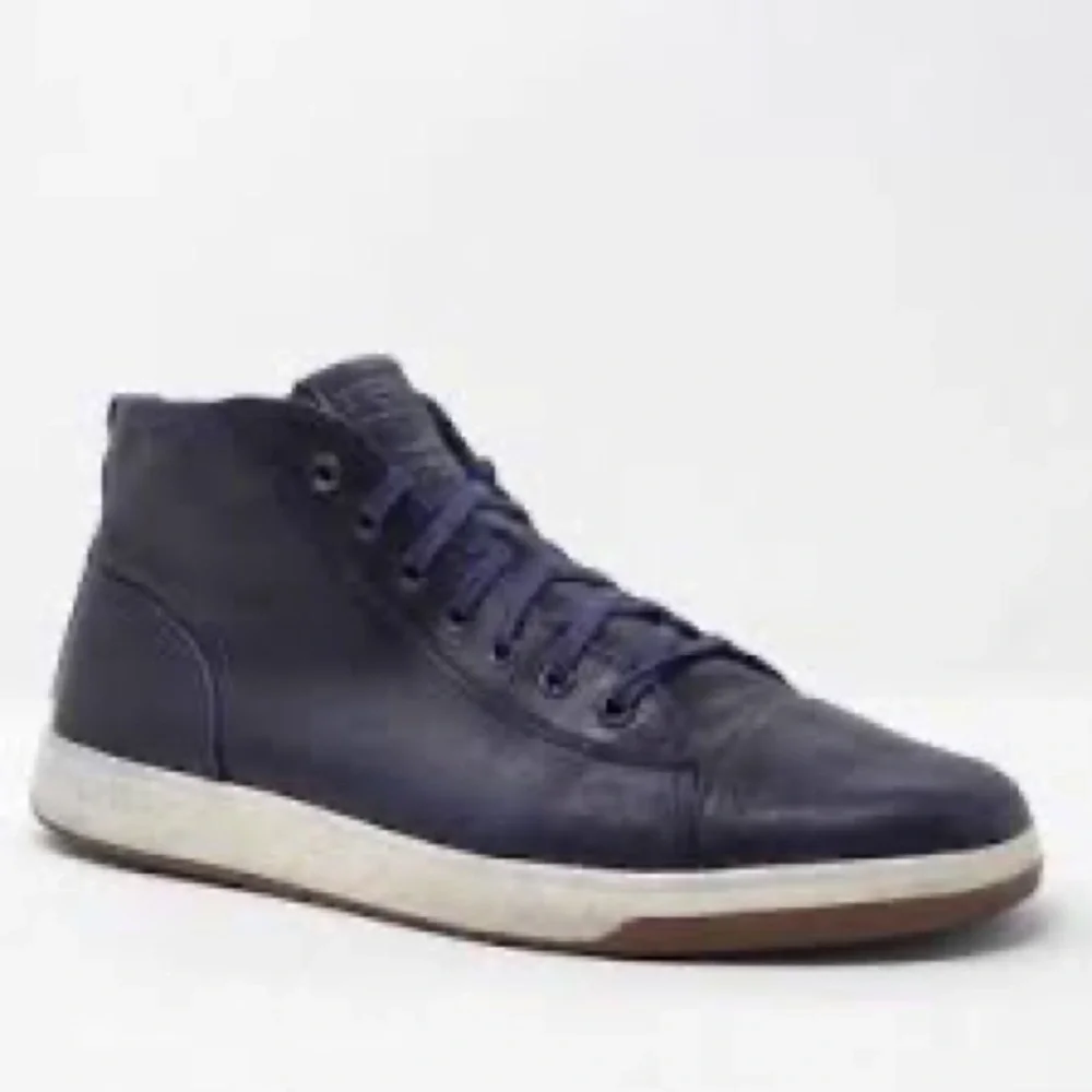 Cole Haan Men’s Grand Zero Navy Leather High Top Shoes Lace Up casual Size 13